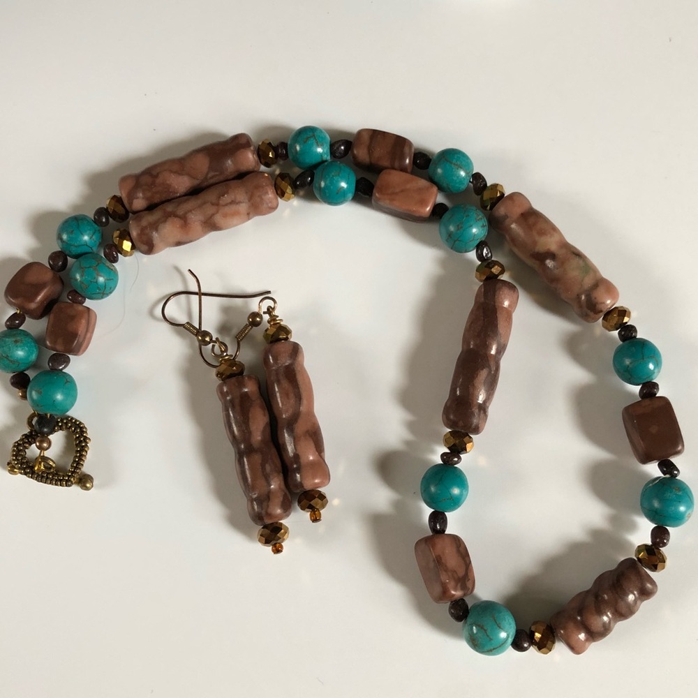 Canyon Marble and Turquoise Set